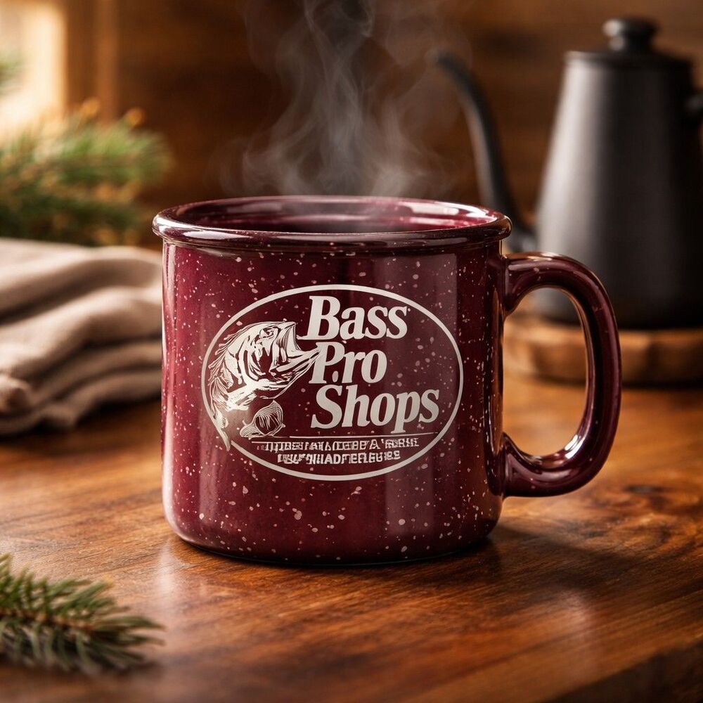 Bass Pro Shops Mug National Headquarters Purple Speckle 12 OZ
